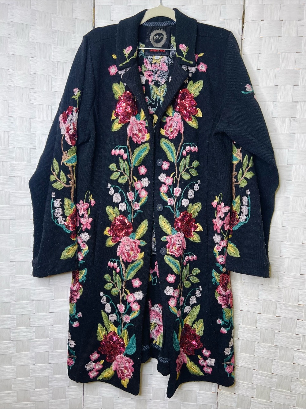 Johnny Was Biya Embroidered Floral Cardigan / Duster – Size Large - Picture 13 of 17
